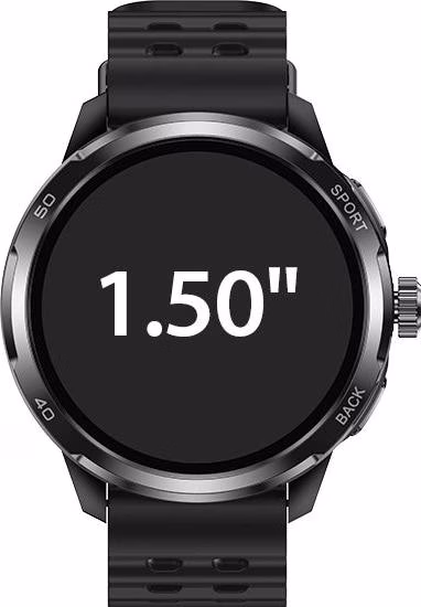 Relógio inteligente Ulefone Armor Watch Pro Preto com ecrã AMOLED de 1,50 polegadas GPS integrado