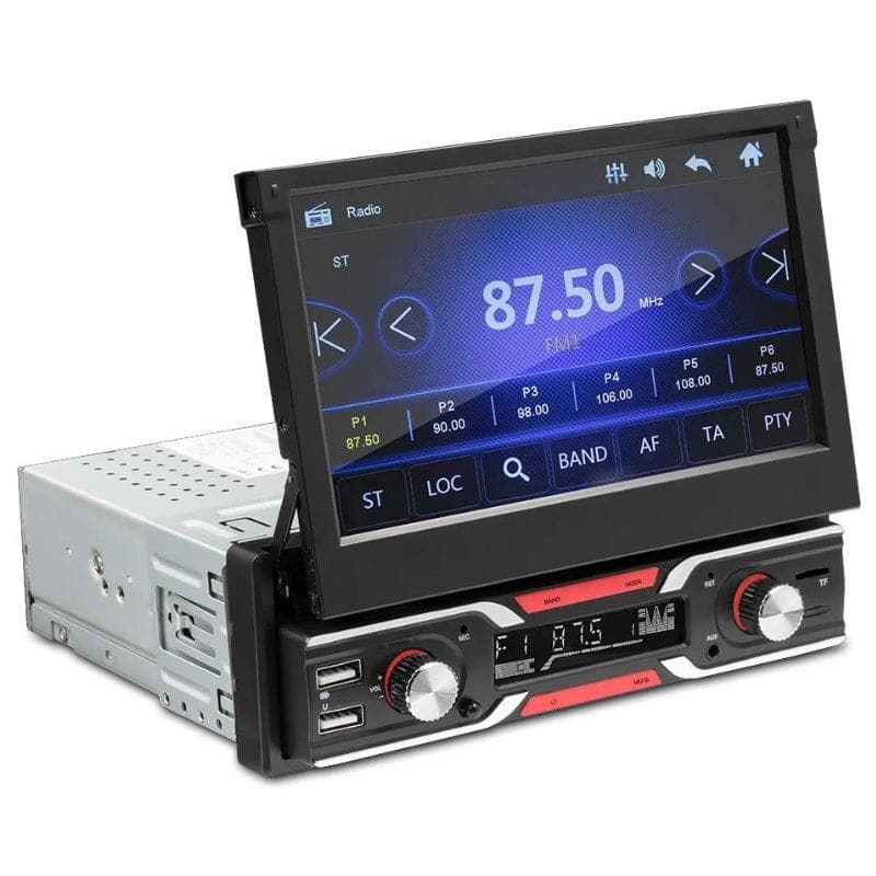 SWM 9603S Ecrã retrátil Bluetooth Carplay/Android Auto USB sem fios Preto - Autorrádio 1 DIN