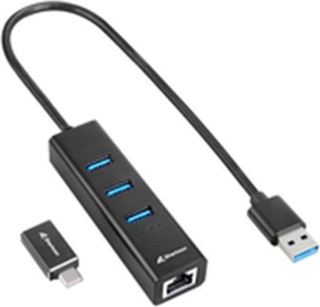 Sharkoon HUB 3X USB 3.2 +RJ45 ALU BLACK