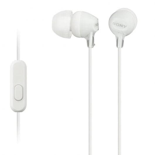 Sony MDR-EX15AP Auriculares com Microfone Brancos