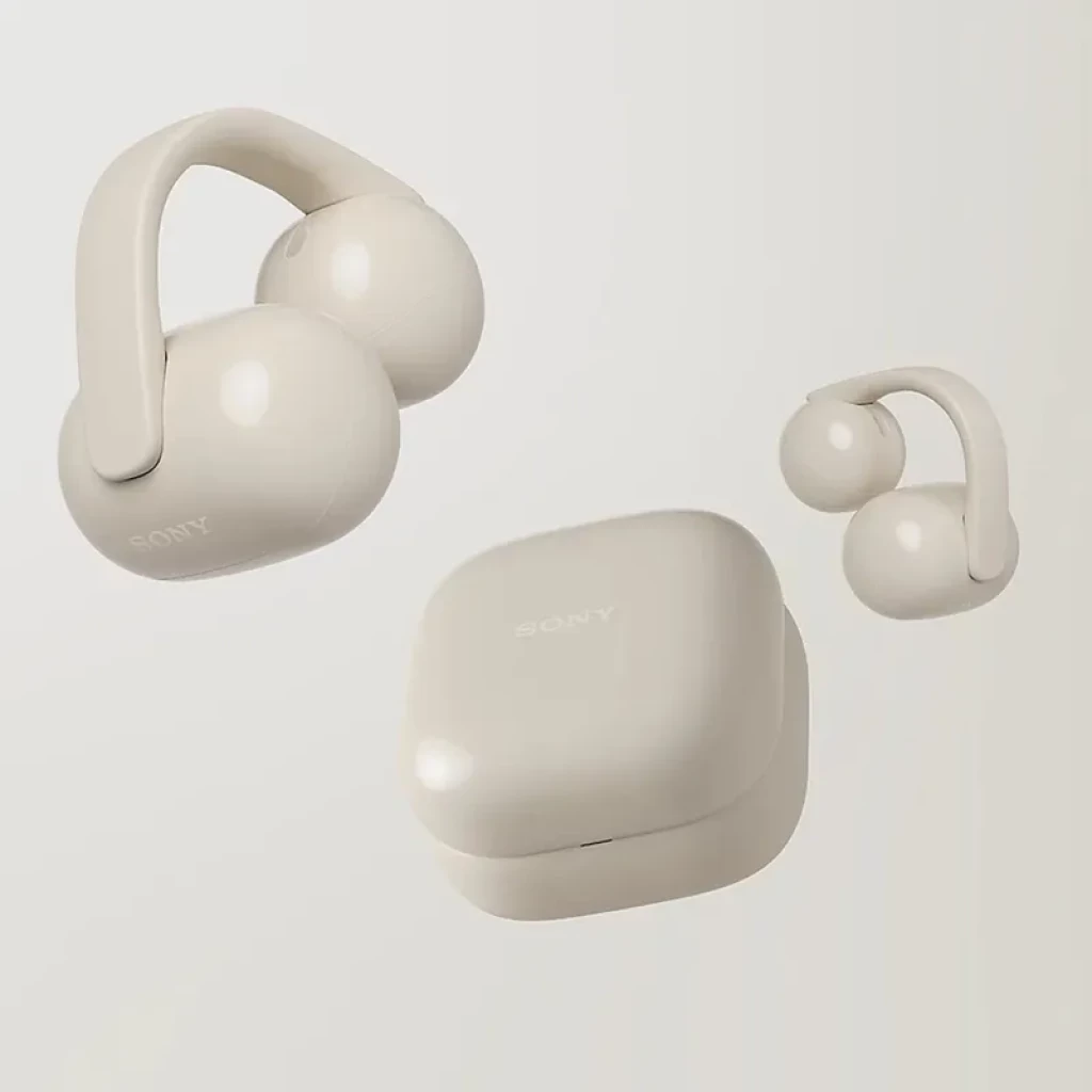 Auriculares TWS Open-ear com 3 modos de audição Sony LinkBuds Clip WF-LC900 Bege