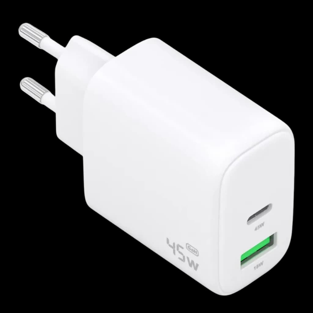Aisens GaN A110-0971 45 W USB-C + USB-A Branco - Carregador de parede