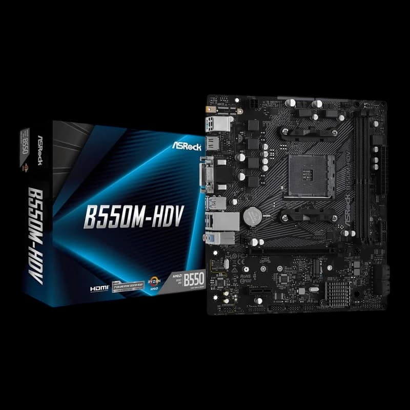 Asrock B550M-HDV AMD Socket AM4 64GB Micro ATX Preto