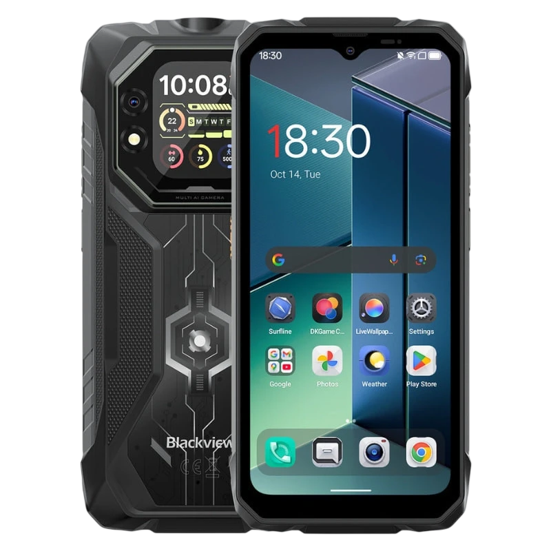 Blackview Rock 1 256 GB Preto Ecrã secundário de 2,01 polegadas 8 GB de RAM 15000 mAh