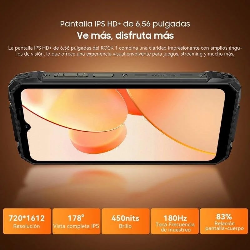 Blackview Rock 1 256 GB Preto Ecrã secundário de 2,01 polegadas 8 GB de RAM 15000 mAh