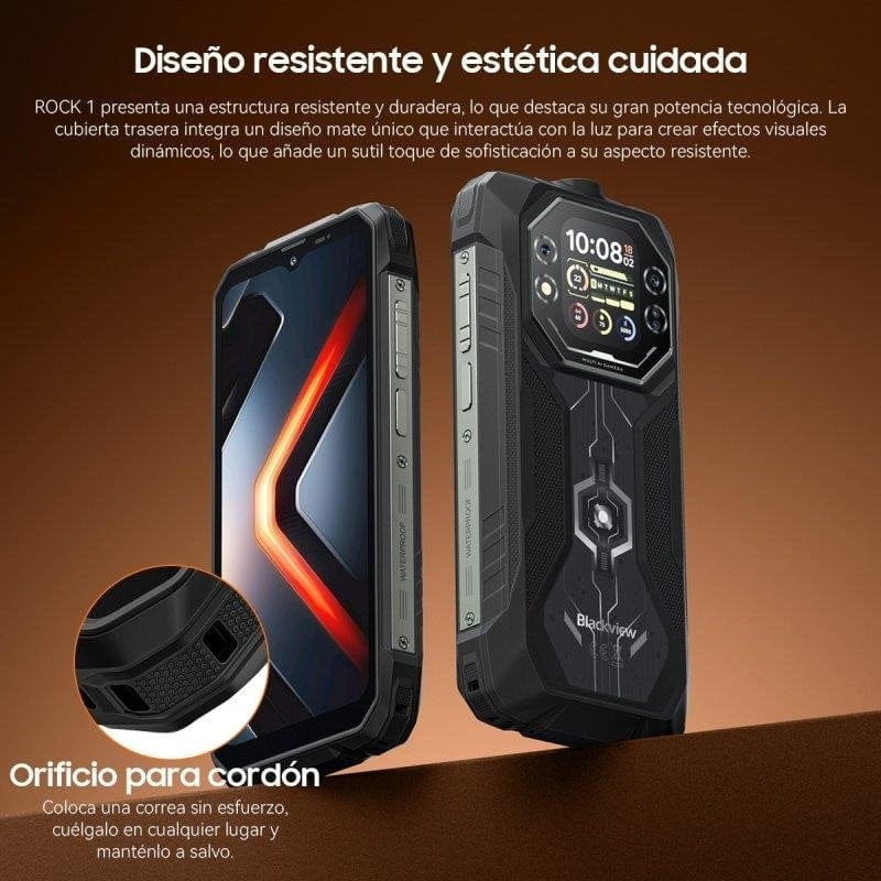Blackview Rock 1 256 GB Preto Ecrã secundário de 2,01 polegadas 8 GB de RAM 15000 mAh