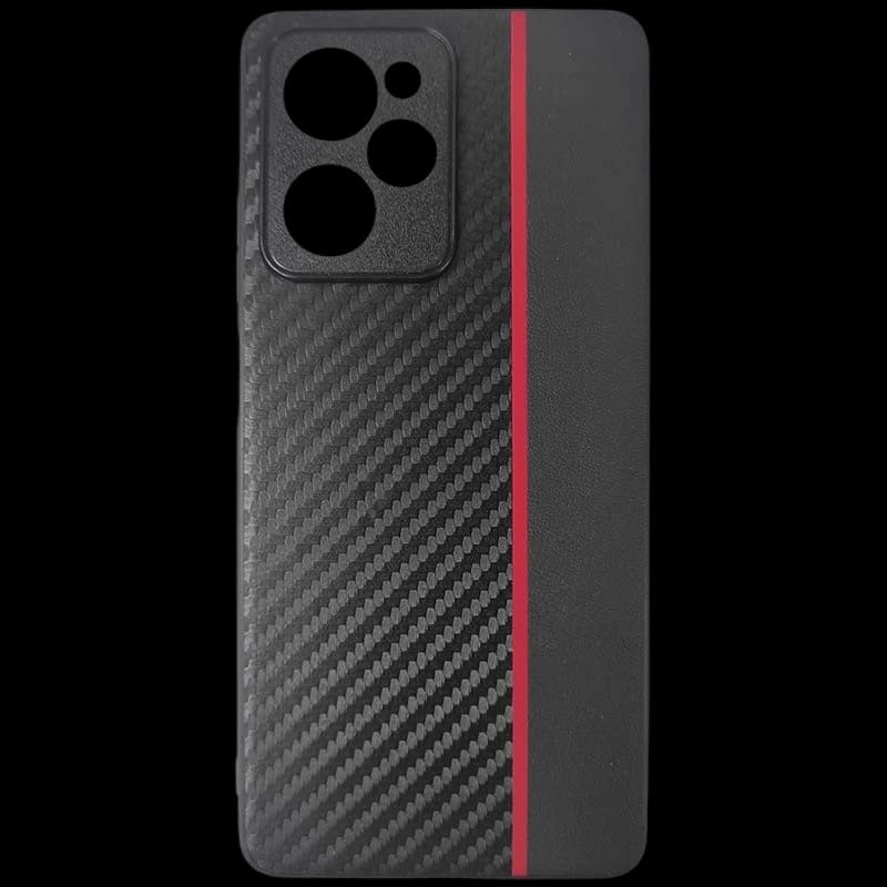 Capa Xiaomi Poco X5 Pro / Redmi Note 12 Pro 5G Efeito Fibra de Carbono/Vermelho