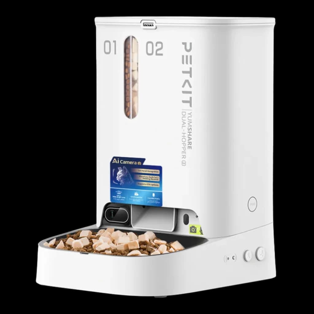 Comedouro Inteligente Petkit Yumshare Dual-Hopper 2 Aço Inoxidável