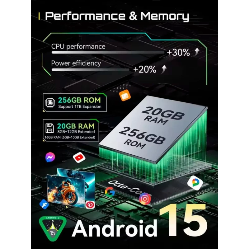 Cubot KingKong Mini 4 126 GB Preto-Verde Luz de campismo 6 GB de RAM Processador SC T616