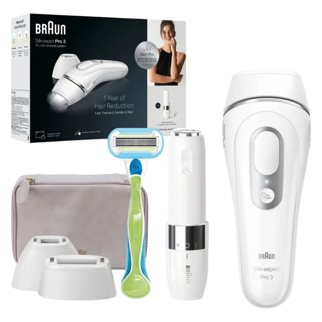 Depilador IPL Braun Silk-expert Pro 3 PL3136 - Sensor SensoAdapt, 300 000 disparos