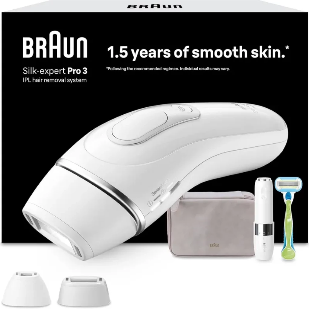 Depilador IPL Braun Silk-expert Pro 3 PL3136 - Sensor SensoAdapt, 300 000 disparos