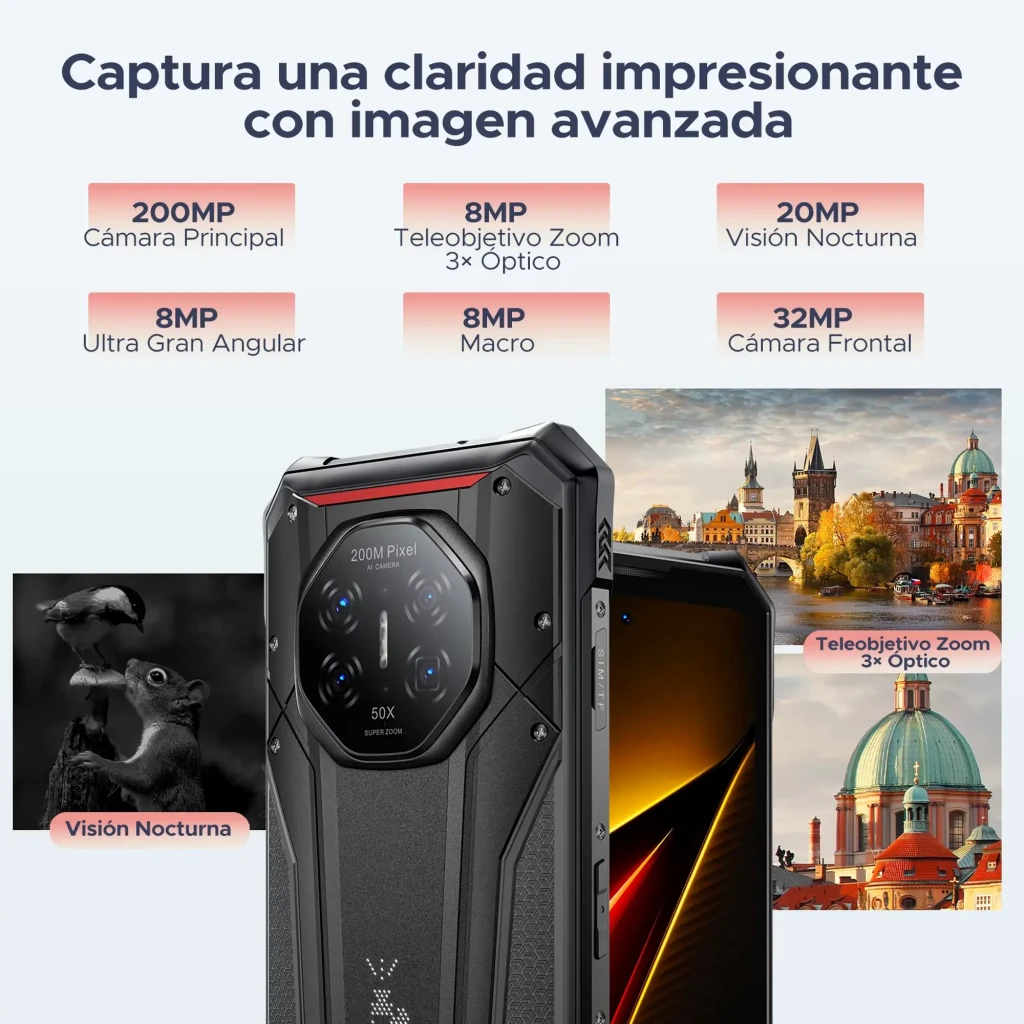 Doogee S300 Plus 1 TB Cinzento Processador MediaTek 12 GB de RAM Câmara de 100 MP