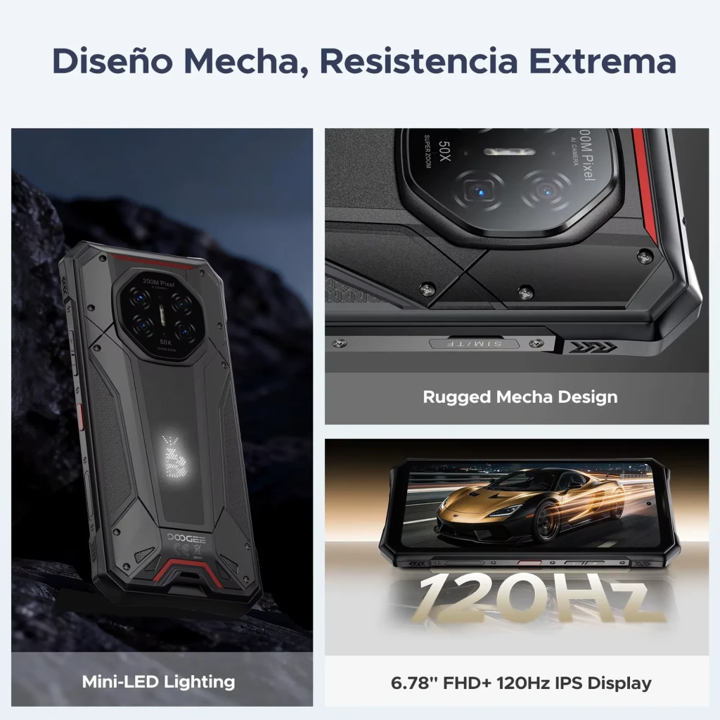 Doogee S300 Plus 1 TB Cinzento Processador MediaTek 12 GB de RAM Câmara de 100 MP