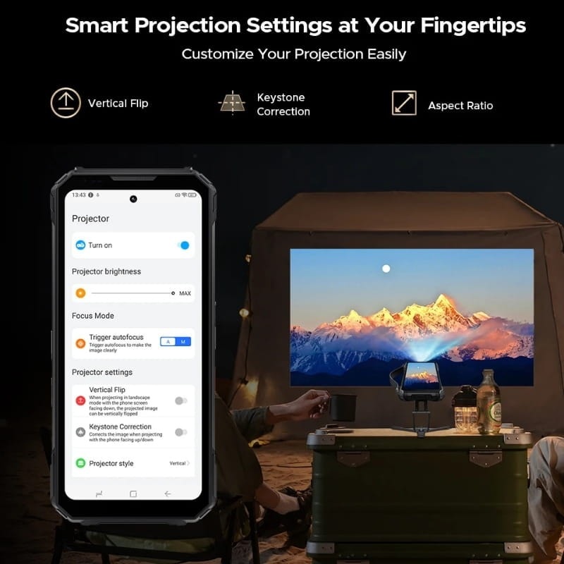 Doogee V Max Play 5G 16GB/512GB Edição VIP Cinzento Robusto com Projetor