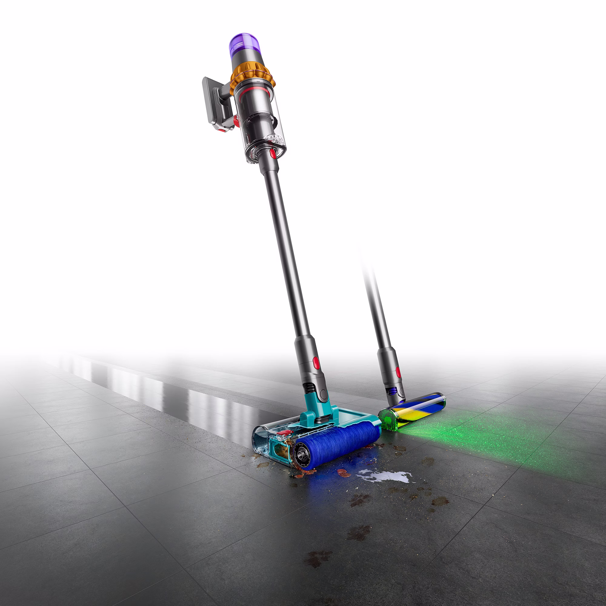 Dyson V15s Detect Submarine Níquel, Amarelo - Aspirador Sem saco/Sem fio