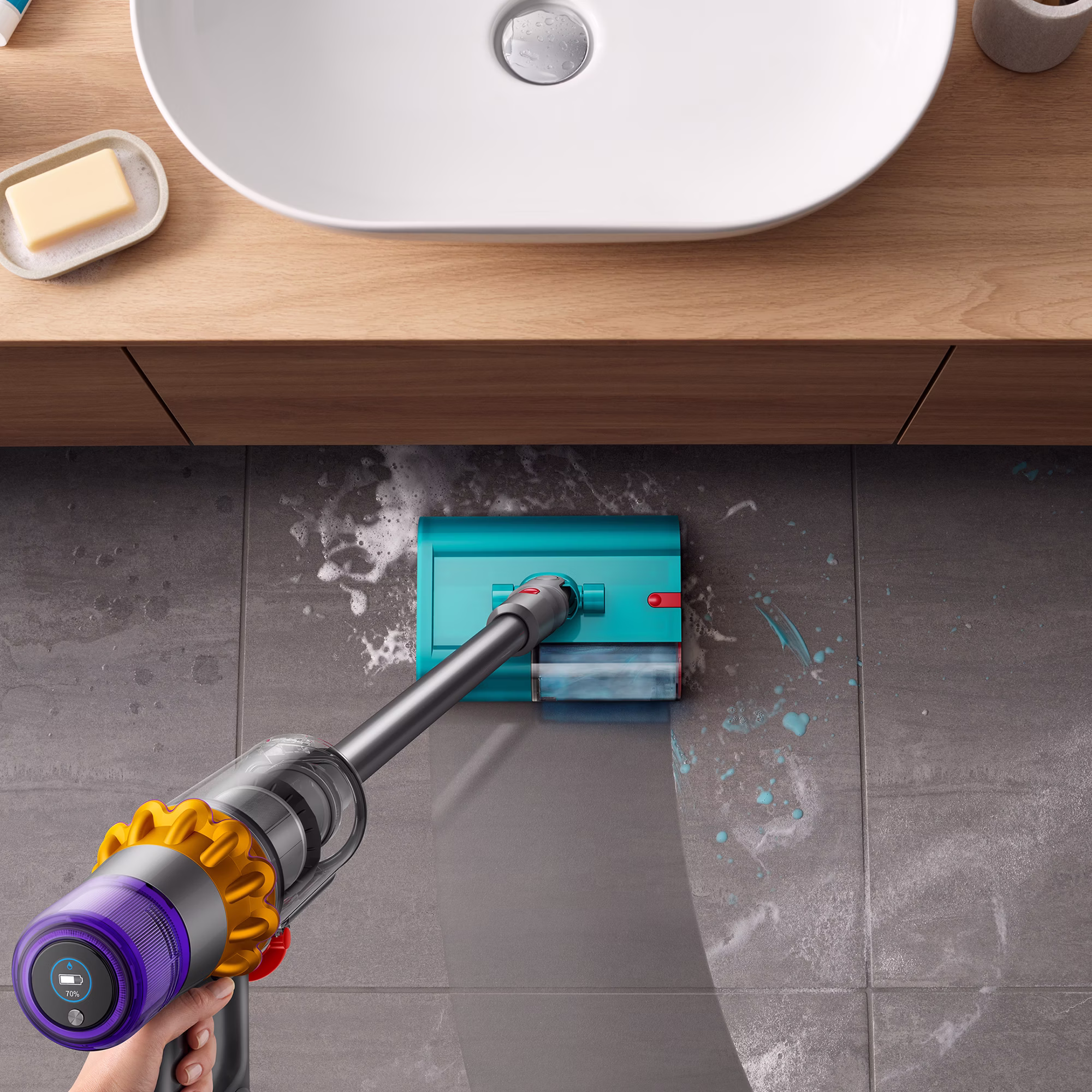 Dyson V15s Detect Submarine Níquel, Amarelo - Aspirador Sem saco/Sem fio
