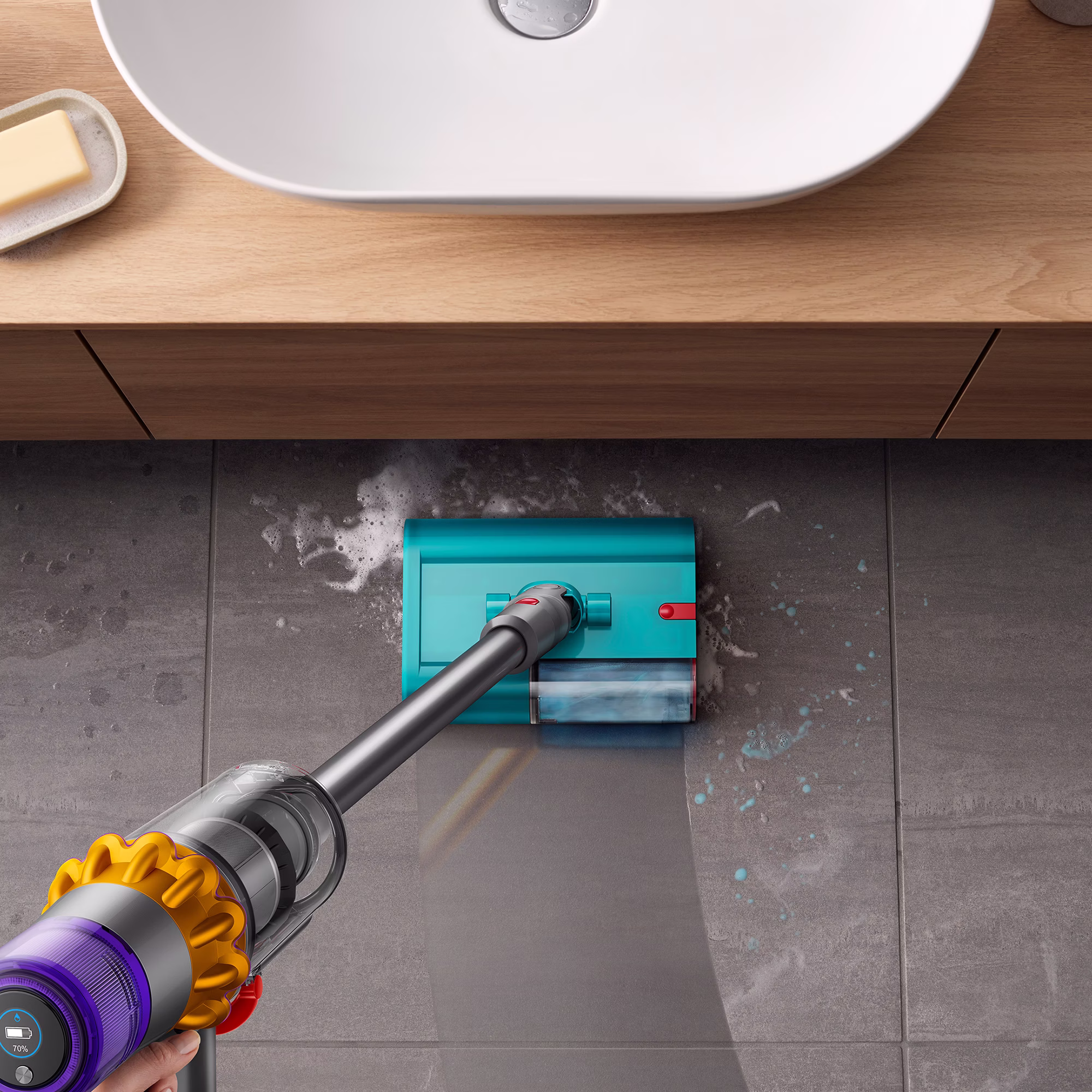 Dyson V15s Detect Submarine Níquel, Amarelo - Aspirador Sem saco/Sem fio