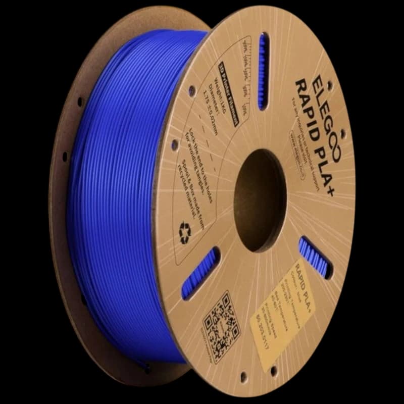 Filamento ELEGOO Rapid PLA + (PLUS) Azul - 1,75mm - Impressão a alta velocidade até 600mm/s - Bobine de 1kg