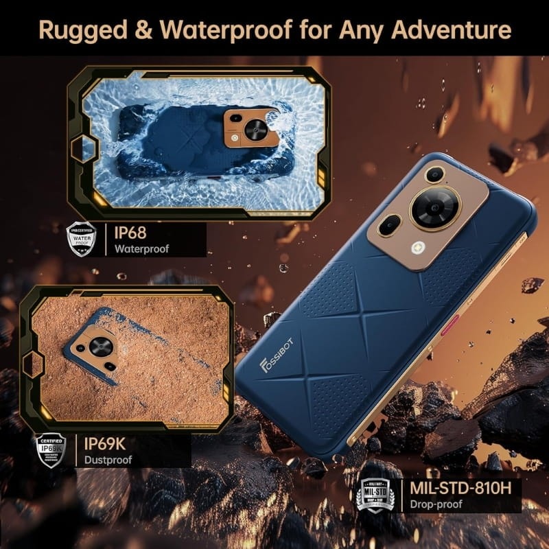 Fossibot F112 Pro 5G 8GB/256GB Laranja Rugged