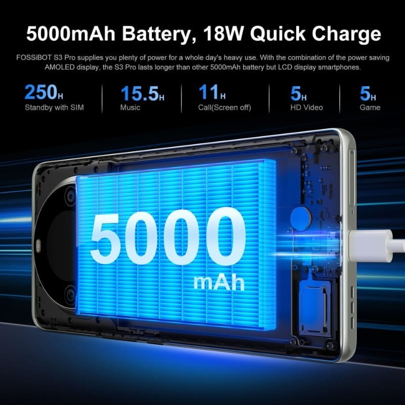 Fossibot S3 Pro 6GB/128GB Preto