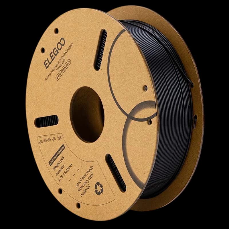 ELEGOO PLA Preto para Impressoras 3D FDM - Filamento 1.75mm Bobina de 1kg