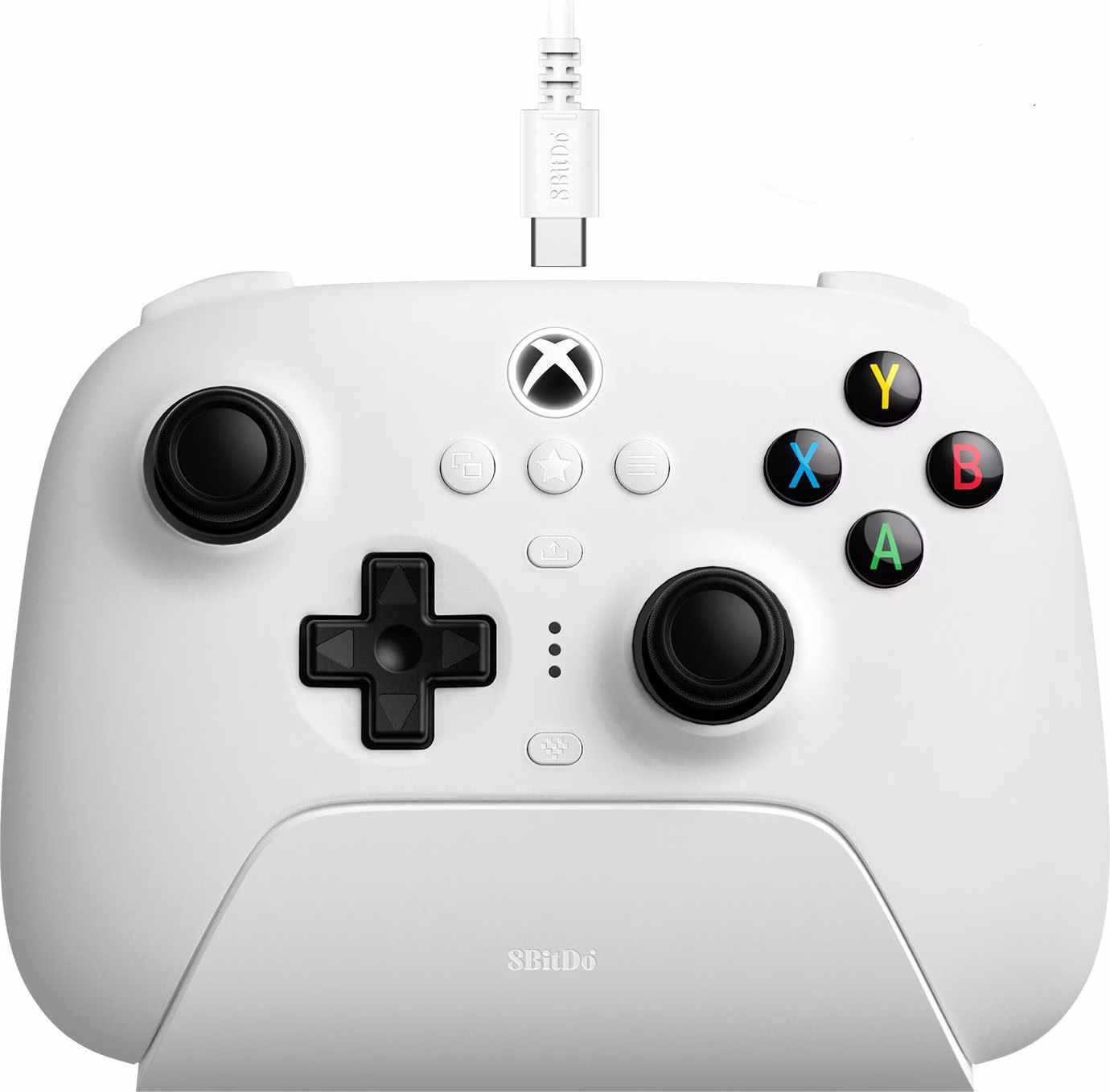 Gamepad 8BitDo Ultimate 3 Bluetooth/2.4G/Cabo com Adaptador + Base de Carregamento Branco - Controlador para Xbox/Smartphone/PC