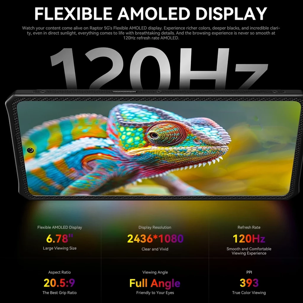 iiiF150 Raptor 5G 512GB Processador MediaTek Dimensity 16GB de RAM Ecrã AMOLED