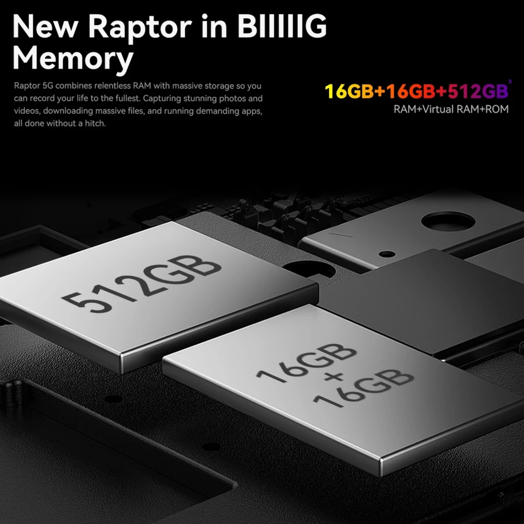iiiF150 Raptor 5G 512GB Processador MediaTek Dimensity 16GB de RAM Ecrã AMOLED
