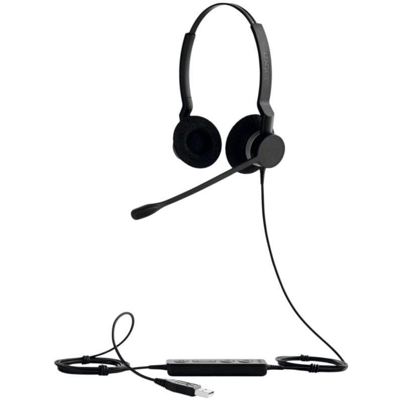 Jabra Biz 2300 Duo USB-A UC Preto