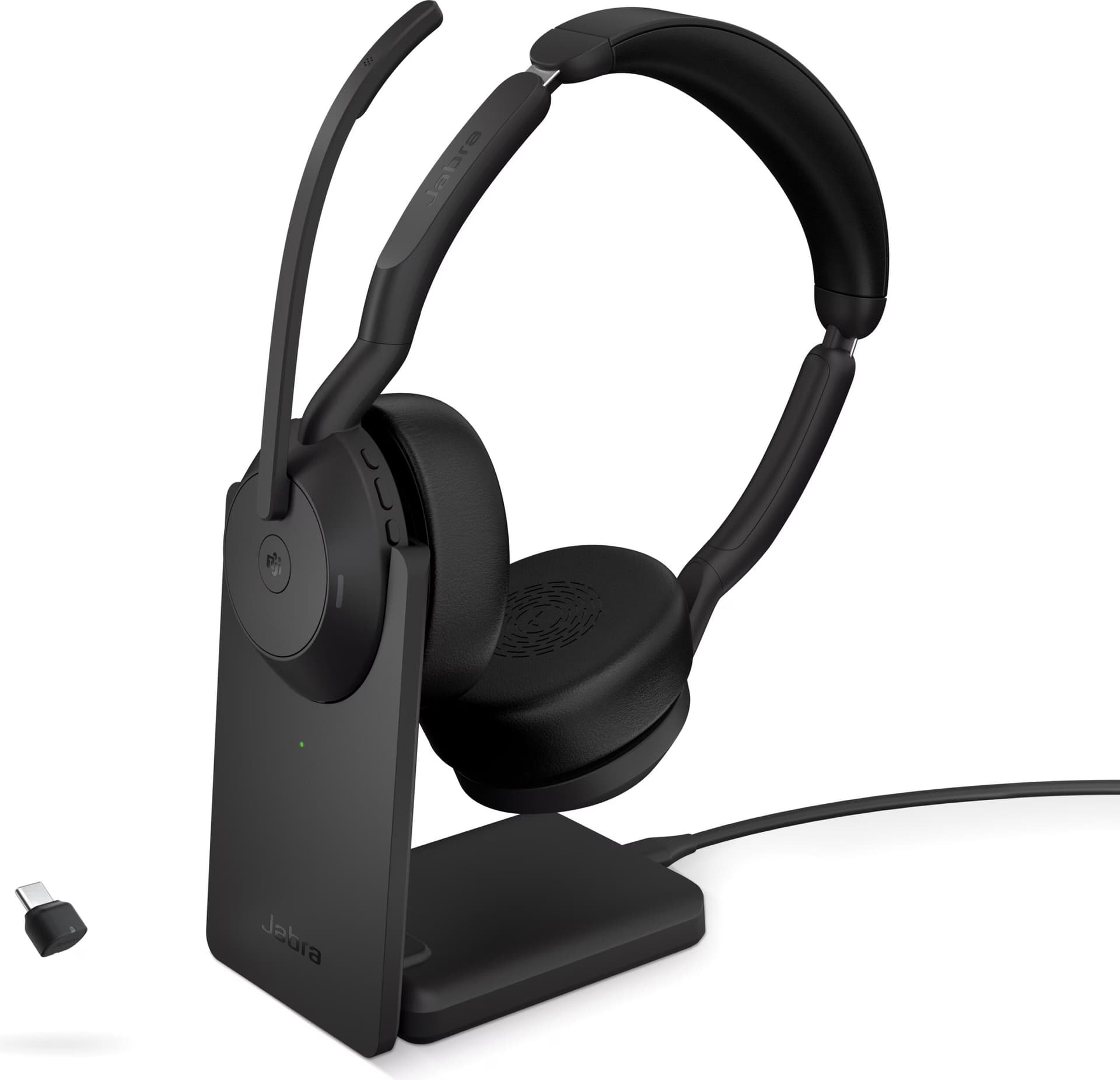 Jabra Evolve2 55 MS Stereo com suporte de carregamento