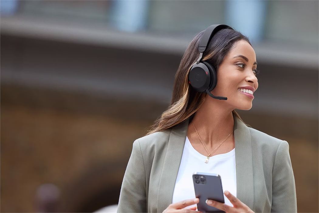 Jabra Evolve2 75 Bluetooth Preto - Auscultadores sem fios