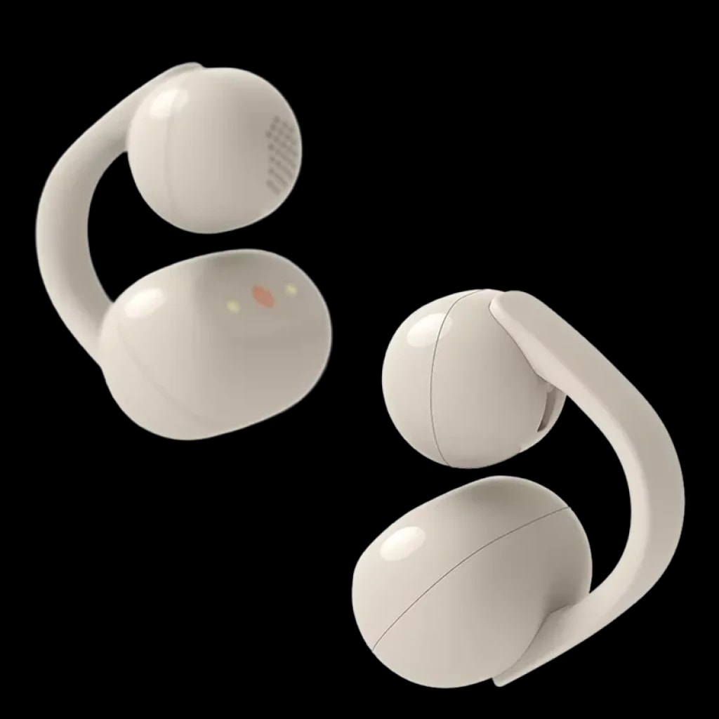 Auriculares TWS Open-ear com 3 modos de audição Sony LinkBuds Clip WF-LC900 Bege