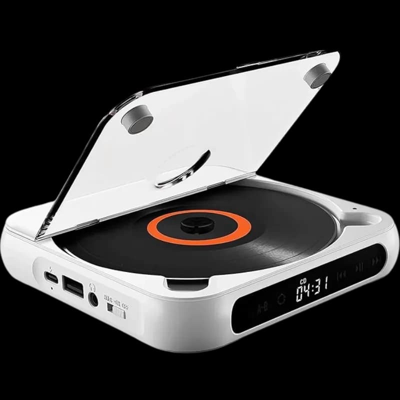 KC-918 Leitor de CD portátil estéreo Bluetooth Branco