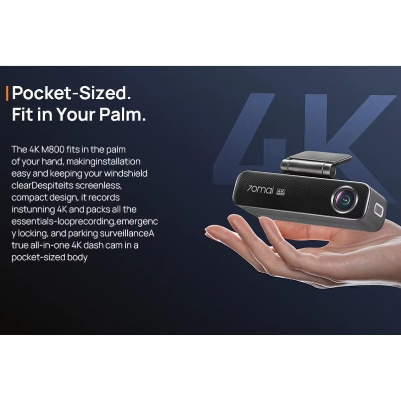 70mai Dash Cam M800 4K HDR