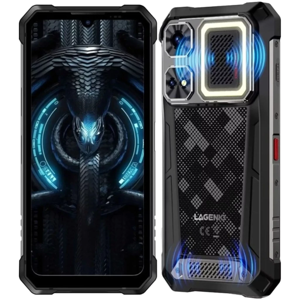 Lagenio Rhino 1 Pro 256 GB Preto Altifalantes duplos 8 GB de RAM Luz de campismo