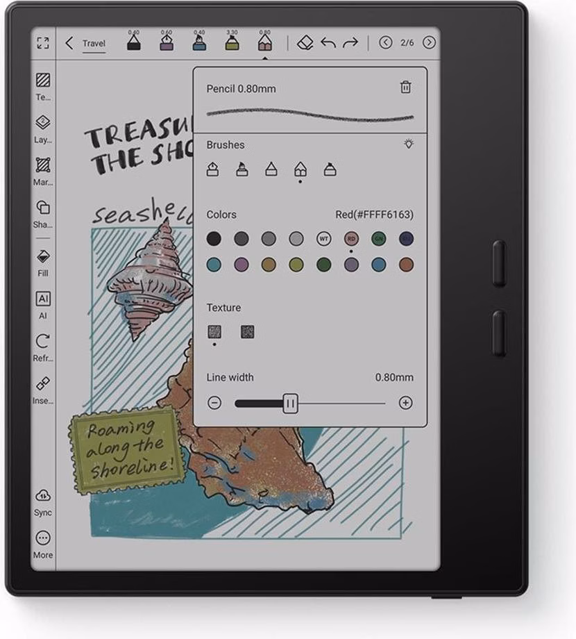 Leitor eletrónico ONYX BOOX Go Color 7 Gen II de 7" com 64 GB, E-Ink Kaleido 3