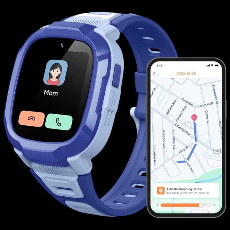 Mibro Kids P6 com 4G GPS e câmara integrada, Azul