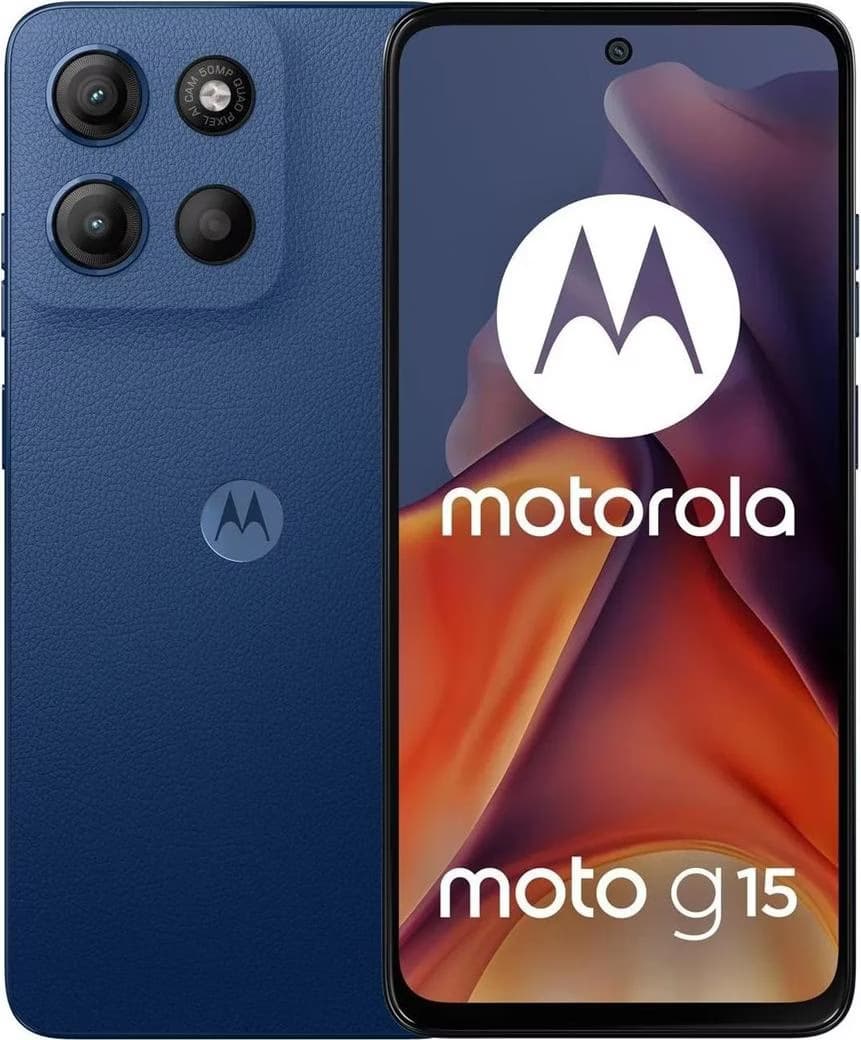 Motorola Moto G15 4G 128 GB Glacier Blue Ecrã Full HD+ 8 GB de RAM Bateria de 5200 mAh