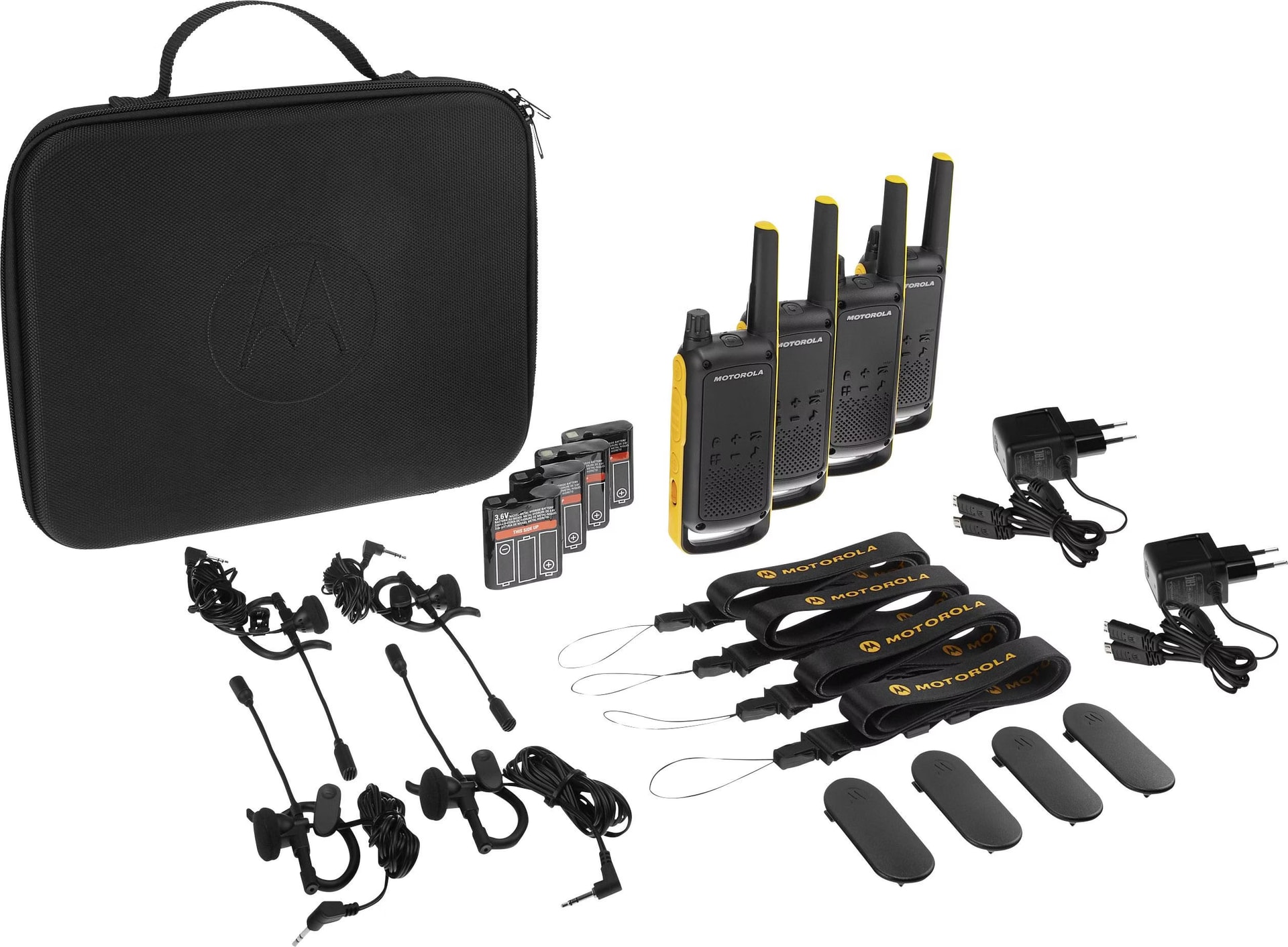 Motorola Talkabout T82 Extreme Quad Pack de 4 Preto, Laranja - Walkie Talkie