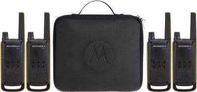 Motorola Talkabout T82 Extreme Quad Pack de 4 Preto, Laranja - Walkie Talkie