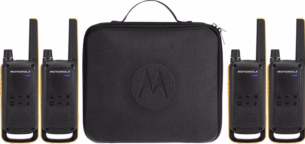 Motorola Talkabout T82 Extreme Quad Pack de 4 Preto, Laranja - Walkie Talkie