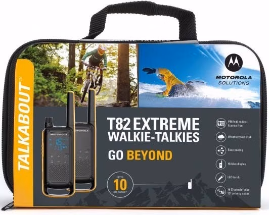 Motorola Talkabout T82 Extreme Twin Pack Preto, Laranja - Walkie Talkie