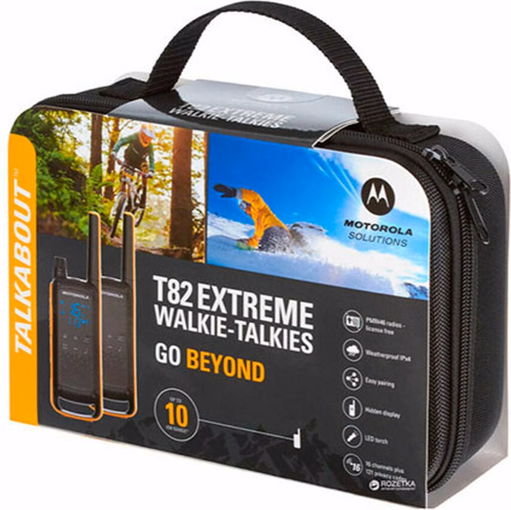 Motorola Talkabout T82 Extreme Twin Pack Preto, Laranja - Walkie Talkie
