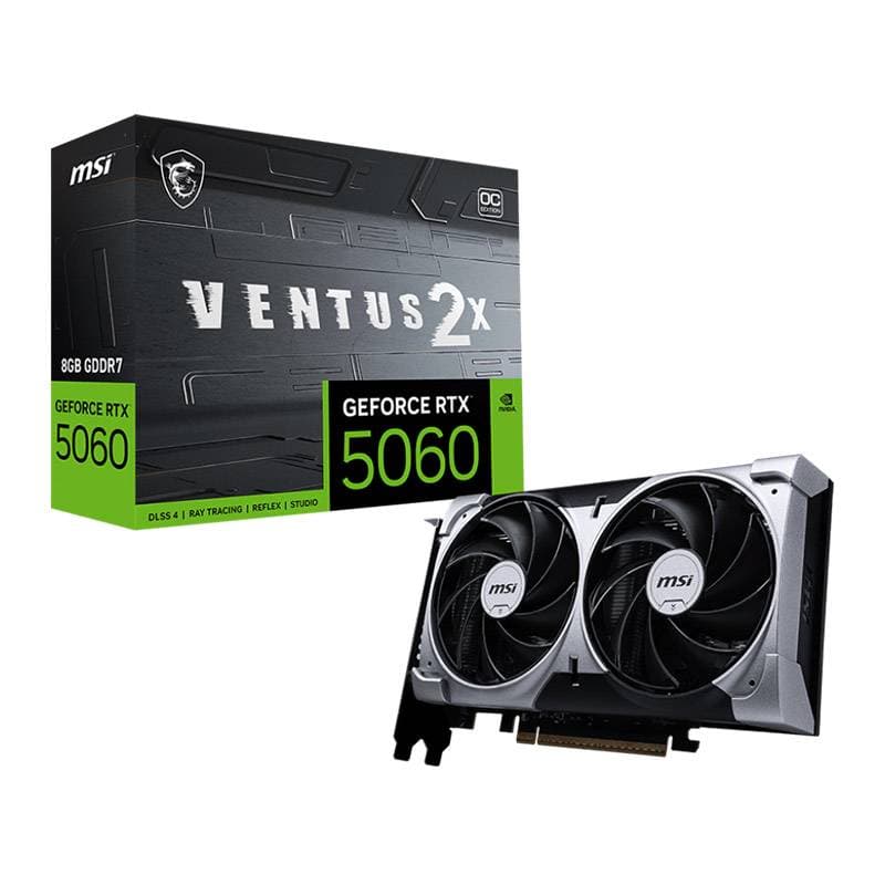 MSI GeForce RTX 5060 8G VENTUS 2X OC NVIDIA 8 GB GDDR7 - Placa gráfica