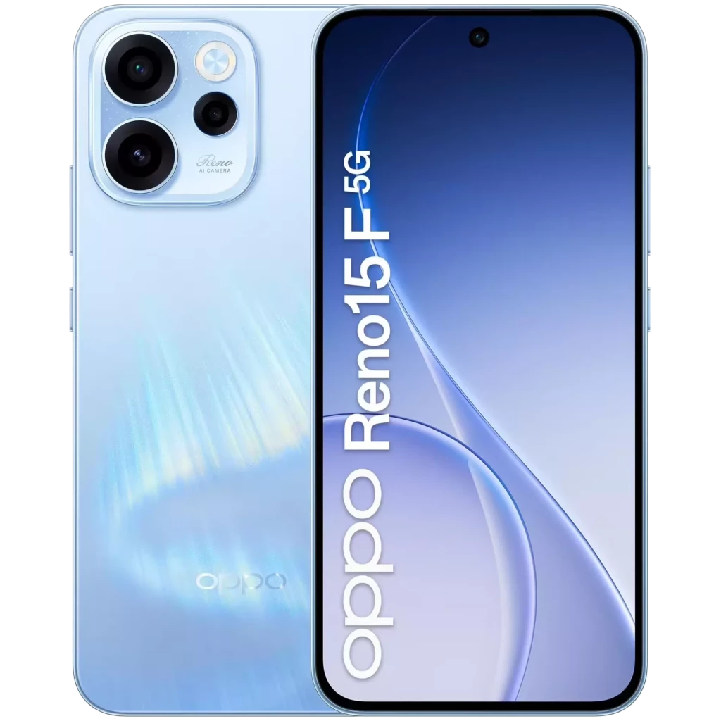 Oppo Reno15 F 5G 256 GB Aurora Azul Ecrã 6.57" 8 GB de RAM Qualcomm Snapdragon 6 Gen 1