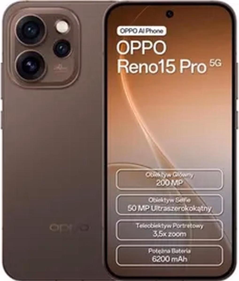 Oppo Reno15 Pro 5G 512 GB Castanho Ecrã de 6.78" 12 GB de RAM Câmara de 200 MPx