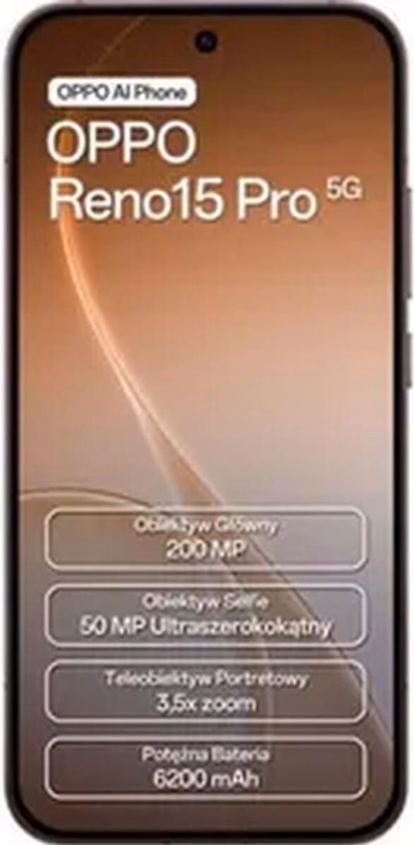 Oppo Reno15 Pro 5G 512 GB Castanho Ecrã de 6.78" 12 GB de RAM Câmara de 200 MPx