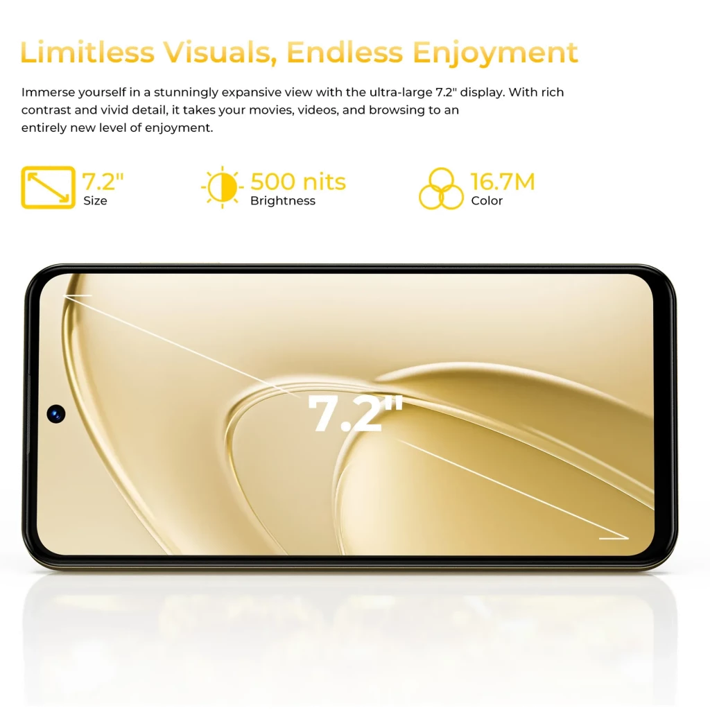 Oukitel C68 512 GB Cinza 7,2 polegadas 8 GB de RAM Taxa de atualização de 120 Hz