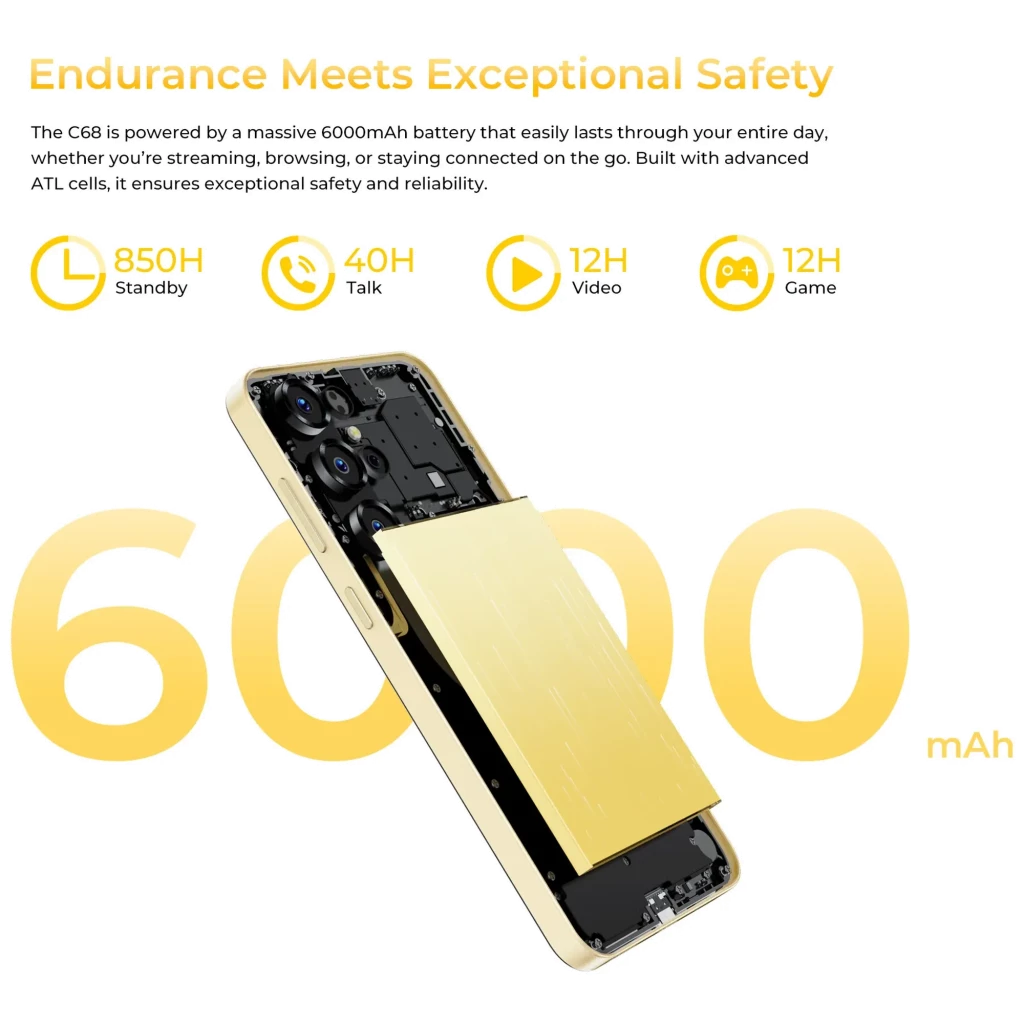 Oukitel C68 512 GB Cinza 7,2 polegadas 8 GB de RAM Taxa de atualização de 120 Hz
