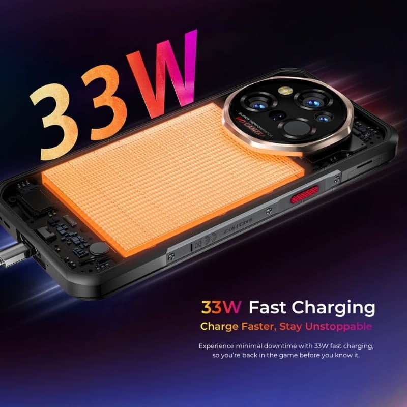 Oukitel WP55 Ultra 5G 512 GB Cinza Tripla certificação de resistência 12 GB de RAM Processador Dimensity 7025